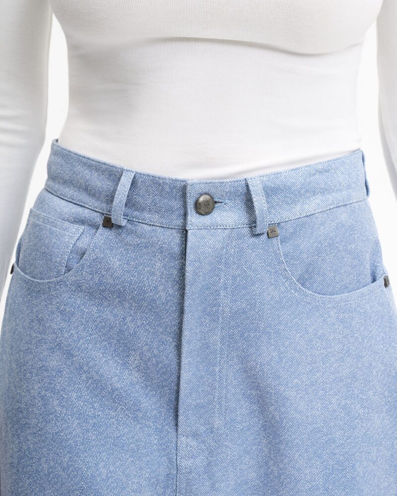 Denim Leather Pants - Image 8