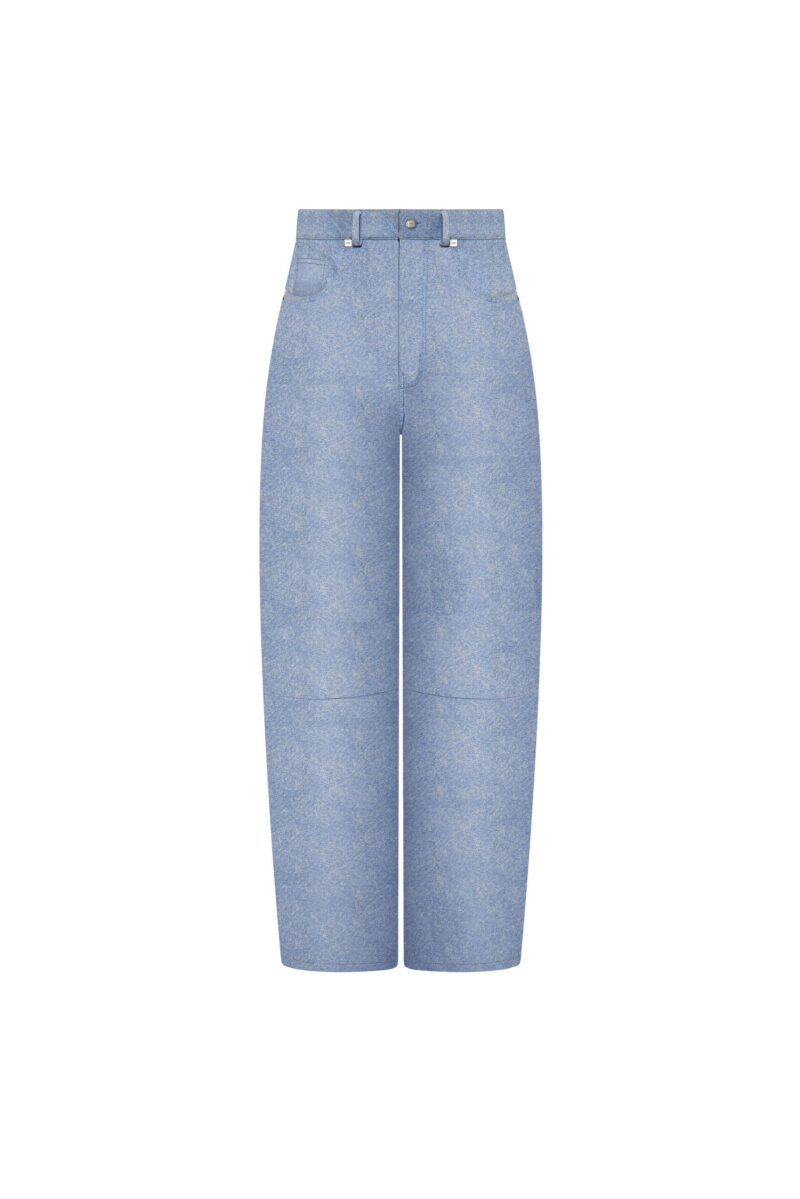 Denim Leather Pants - Image 10