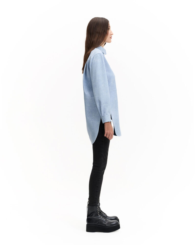 Denim Leather Shirt - Image 6