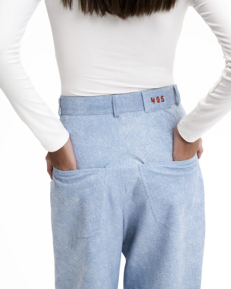 Denim Leather Pants - Image 9