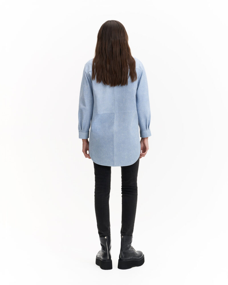 Denim Leather Shirt - Image 5