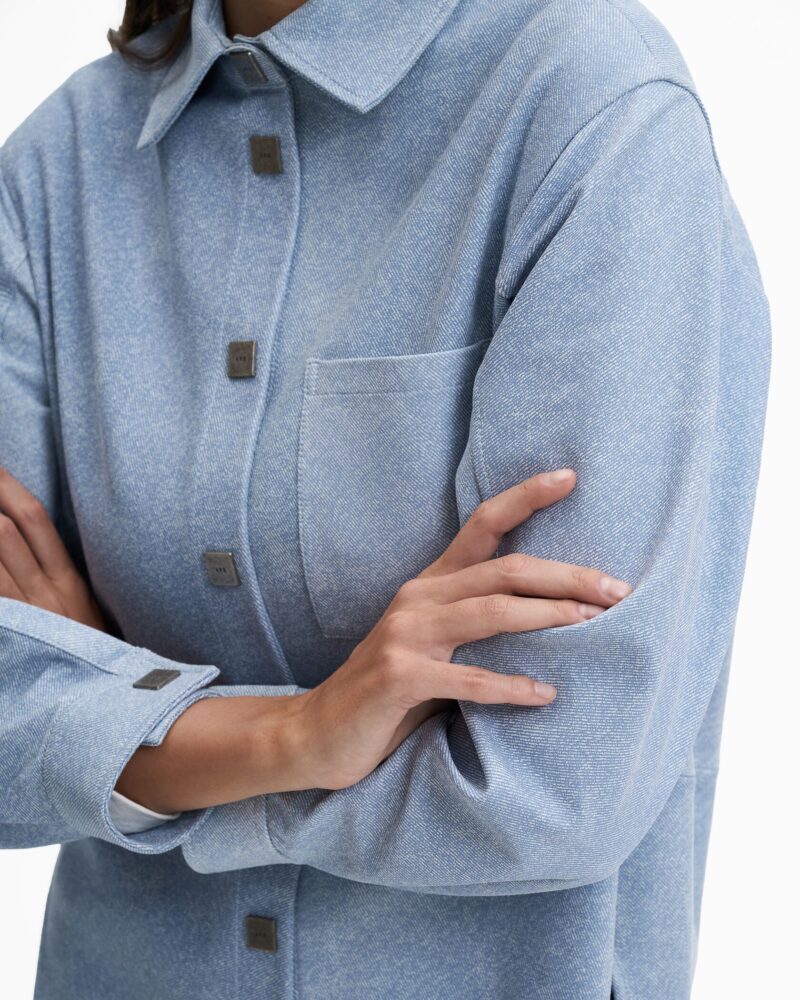 Denim Leather Shirt - Image 10