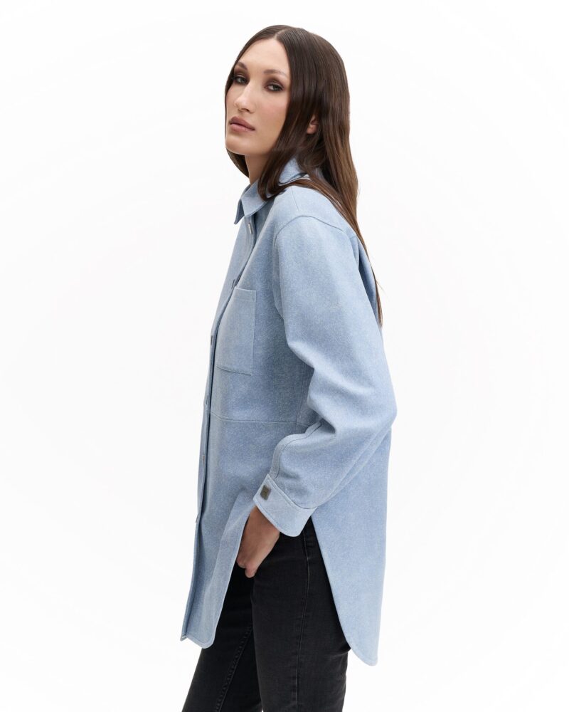 Denim Leather Shirt - Image 8
