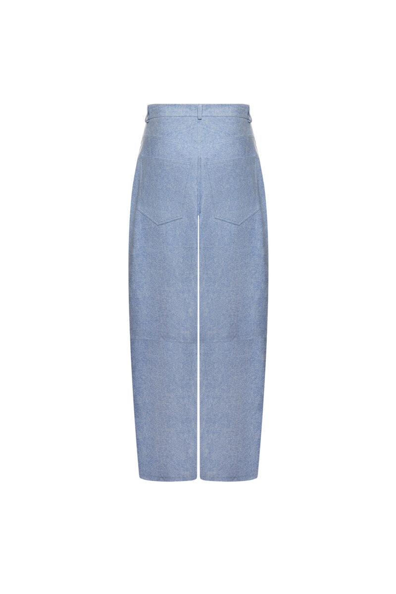 Denim Leather Pants - Image 11