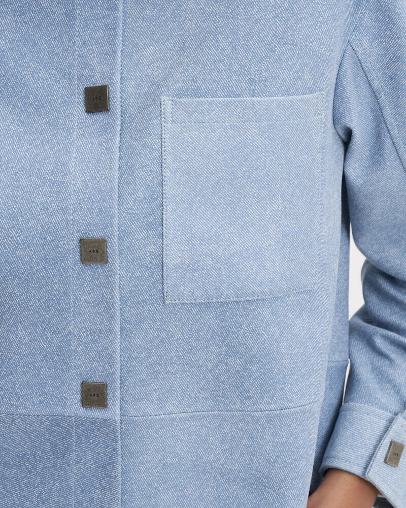 Denim Leather Shirt - Image 9